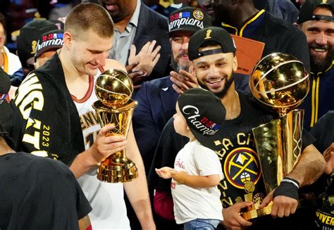 Which celebrities cheered on the Nuggets after their NBA championship win?